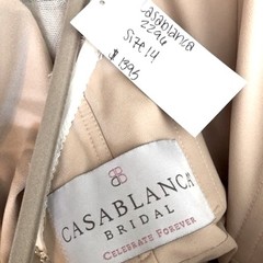 NWT CASABLANCA BRIDAL Piper Gown 2296 Beaded Tulle Chiffon & Satin 14 MSRP $1395