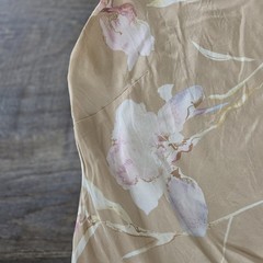 Ralph Lauren Silk Maxi Dress Womens Size 10 Tan Sleeveless 90s Floral Y2k Fairy