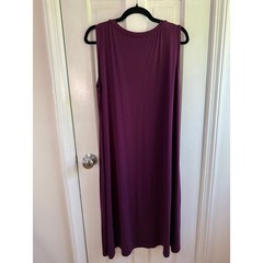 Eileen Fisher Purple Fine Jersey Sleeveless Tank Dress Petite Large PL EUC