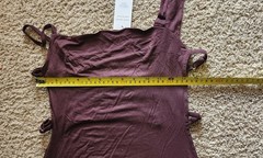 Riot Swim Monroe, Brown Chocolate, Side Split Coverup Maxi Dress, S/M
