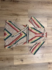 Vintage – Mid Century Dress – Multi-Color Pattern w/Belt – Size 11