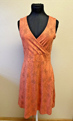 TOAD & CO Small Floral Faux Wrap Sleeveless Active Comfort Stretch Dress EUC