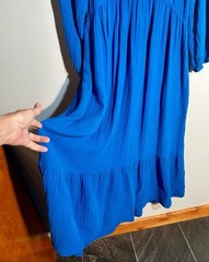 XIRENA electric blue Ella gauze cotton midi dress size S from SAKS & MINT COND