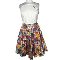 RARE Disney Parks The Dress Shop Mickey Through The Years 50s Style Dress Medium