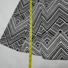 Divided H&M Size 8 Fit & Flare Black White Jersey Stretch Dress NEW