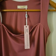 Qinsen Square Neck Sleeveless Athletic Mini Dress