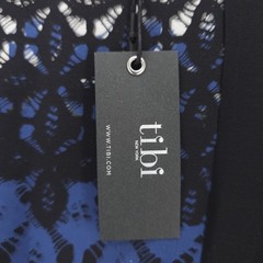 NWT TIBI New York 100% Silk Dress Blouson Geometric Print Size 6