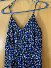 Nordstrom Floral Dress Women’s Size XS Navy Blue Tulip Hem Tank Chelsea28