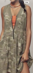 Daily Practice by Anthropologie Trek Utility Mini Dress Moss Small