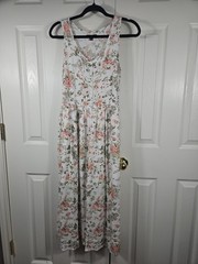 Frye White Floral Midi Sundress Small NWOT Cottagecore Boho Prairie Coquette