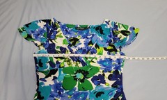 LAUREN by RALPH LAUREN Floral Print Ruched Stretch Sheath Dress Sz 12 (FLAW)