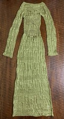 Jaded London Size Medium Umbra Moss Green Knit Metallic Long Sleeve Maxi Dress