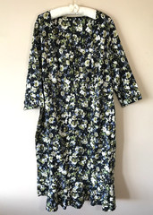 NEW JD WILLIAMS Floral Stretch Cotton Ruffle Hem Half Sleeve Midi Dress UK 24