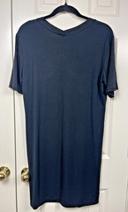 JUST Female Women’s Size S Black T-Shirt Dress Elastin V-neck Boho Beach