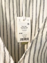 NWT Marine Layer Camila Stripe Button Front Hemp Blend Maxi Dress Size M