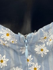Billy J Womens Halter Delilah Mini Dress Floral Summer Blue V-Neck