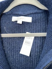 ** Loft sz Large ~ Cable Half Zip Sweater Dress – Deep Space Blue ~ NWT!