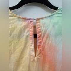 Rhode Ella Tie Dye Pleated Shift Multicolor Mini Dress (NO BELT) – S