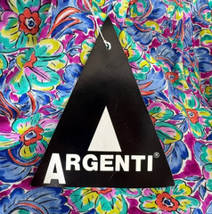 NWT Vintage 80s Argenti Belted Midi Dress in 100% Silk