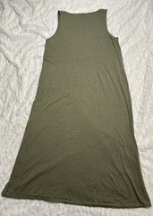 Pure Jill J.Jill Sleeveless Dress Size Large Green Comfy Midi with Pockets!