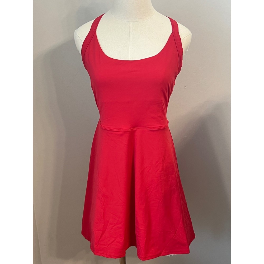 Halara SoftlyZero™ Airy Backless Twisted Active Dress Easy Peezy Red Size XS