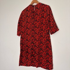 Equipment 100% Silk Orange Black Pattern Front Pockets Mini Dress Workwear XS