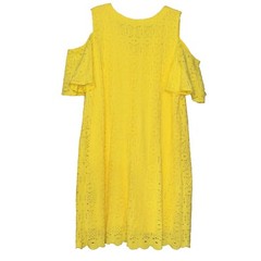Ronnie Nicole Women 22W Cold Shoulder Dress Lace Overlay Cottage Boho Summer