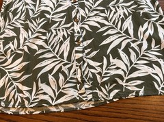 Chicoree Sleeveless belted dress Women&rsquo;s Med khaki green with white fern print