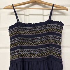 Evereve Navy Maxi Sun Dress Large