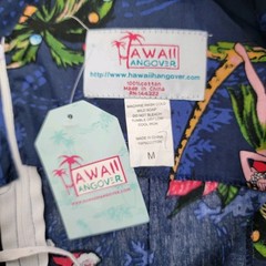 Hawaii Hangover Womens Dress Surfing Santa NEW Size Medium Blue Tropical Aloha