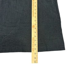 Eileen Fisher Black Tunic Dress Large Cotton Blend Striped Minimalist Lagenlook