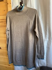 Aventura Polyester, Nylon, Merino Wool Blend Brown Sweater Dress Size Large EUC