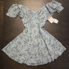 BRAND NEW Light Blue Romantic & Airy Summer/Semi-Formal Dress Lined Size S