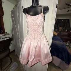 Vtg Betsy Johnson Cupcake Y2K Strapless Evening Size 4 Lace/tulle Tiered Dress