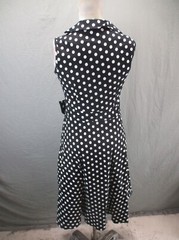 Artistic Taste Size M Womens Polka Dot Sleeveless Midi Retro Swing Dress 903
