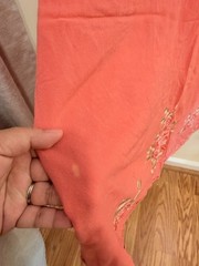 Forever Twenty One Pink Floral Embroidered V-Neck Smocked Maxi Dress Size M