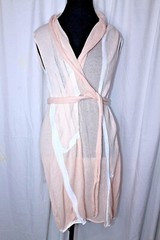 CREA Concept Pale Peach White Mesh Medium ( NO SIZE) Women&rsquo;s Cover Wrap Dress