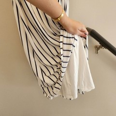 Ralph Lauren Striped Jersey Dress Navy Midi NWT $125 MSRP Nautical Old Money