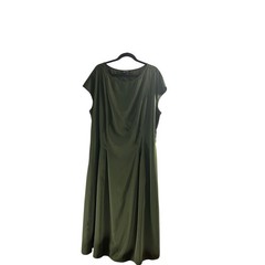 Quiet Luxury Olive Green Midi Dress Plus Size Curvy Minimalist Boho Capsule NWT