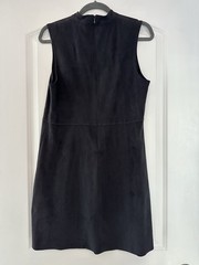Lysse Aspen Charcoal Gray Microsuede Soft High Neck Tank Dress Size Medium