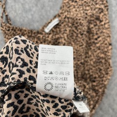 Reformation Marlowe Bengal Slip Dress Animal Print V Neck Side Slit Size M