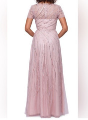Xscape Blush 12 Blush Sequin Mother o Bride Formal Wedding Party Cruise NEW $379