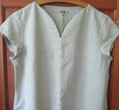 FLAX Designs Linen Centered Dress 1G NWT