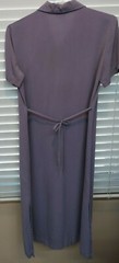 Talbot&rsquo;s size 14 dress purple button collar short sleeve tie midi straight