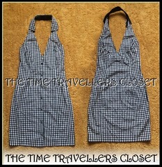 RARE Fred Perry Amy Winehouse Checked Gingham Halter Mini Dress Mod UK 16 44 12