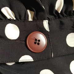 Vintage Maggy London Jeannene Booher Black & White Polkadot Dress