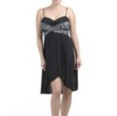 Free People Side Swept Hi Lo Dress Convertible Midnight Blue Asymmetric Size M