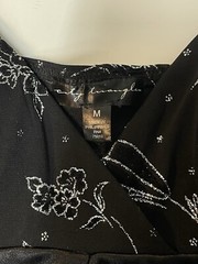 City Triangles Women M Dress Black and Silver Glitter Sparkle w/bow Homecoming