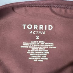 Torrid Performance Core 2fer Active Dress Womens 2 Brown Nylon Moisture Wicking