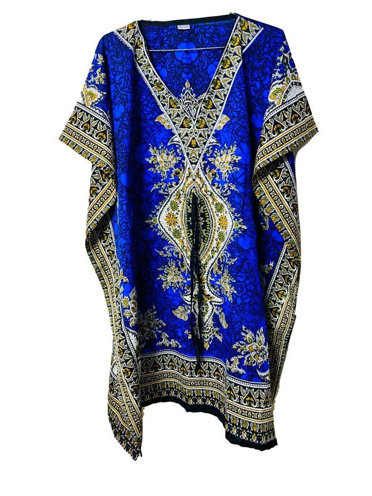 Short Kaftan Womens Caftan Top Tunic Dress Gown Hippy Boho Maxi Dress Free Size